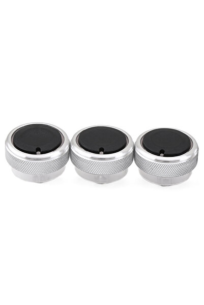 Choice3 Silver 3pcs per set Aluminum Alloy Car Styling Air Conditioning Knob ...