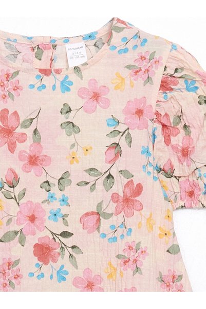 LC Waikiki LCW baby Crew Neck Floral Girls' Dress