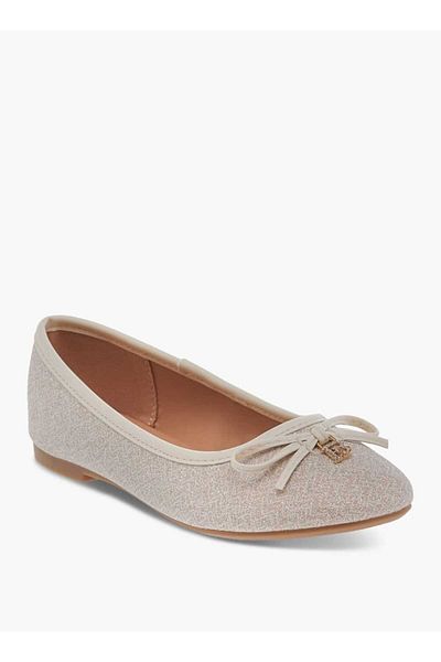 Flora Bella by Shoexpress Flora Bella Bow Applique Slip-On Ballerina Shoes
