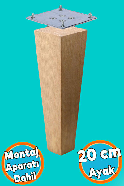 NZB Ahşap Ayak Kare Bağlantı Aparatı Dahil Mobilya Koltuk Kanepe Sehpa Masa A...