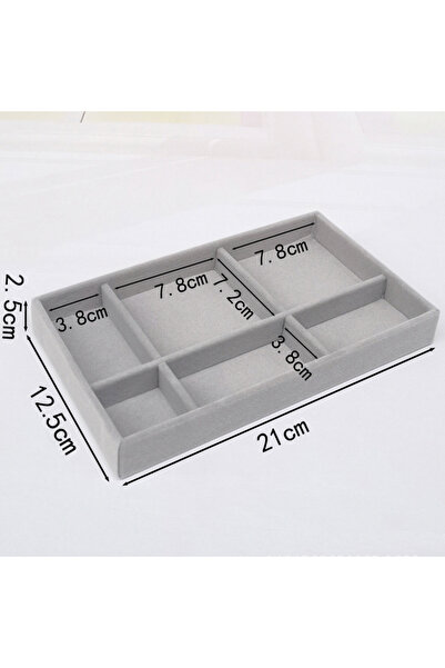 Choice علبة مجوهرات قابلة للتكديس من المخمل الناعم مكونة من 6 فتحات، علبة تخز...