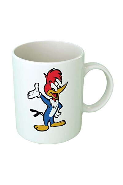 Be Care ابتيتيود مج قهوة من وودي وود بيكر - ابيض، سيراميك