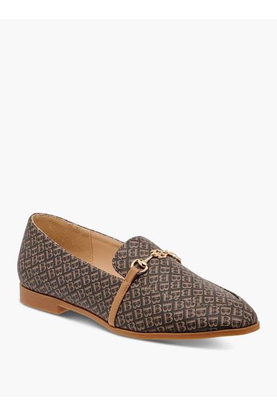 Flora Bella by Shoexpress Flora Bella Monogram Print Loafers with Metallic Detail