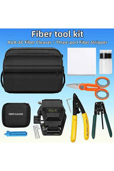 Choice Add scissors FTTH Fiber Optic Tool Kit With AUA-6C Fiber Cleaver CFS-3...