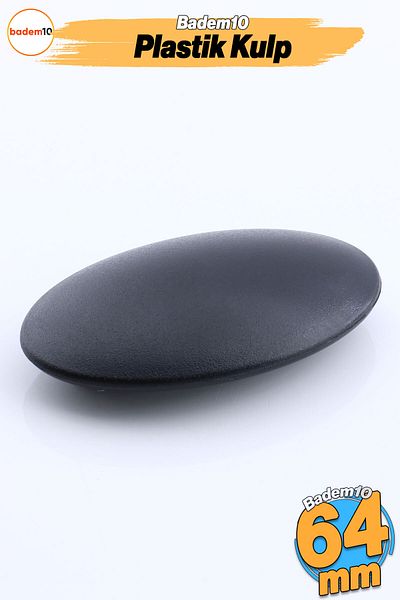 Badem10 Mâner cu picătură 64 mm - (6,4 cm) Mobilier negru Sertar de bucătărie Dulap dulap Mâner Mâner Mâner din plastic