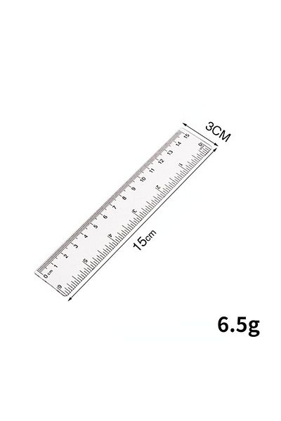 Choice 15CM 15/20/30cm Transparent Plastic Ruler Blue Color Simple Style Portable Tool Cute for Student Sch