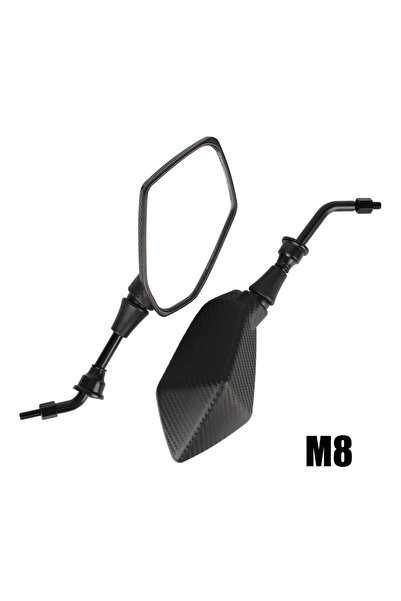 Choice1 M8 8mm 10mm Back Side Convex Mirror Handle Bar End Side Rearview Mirr...