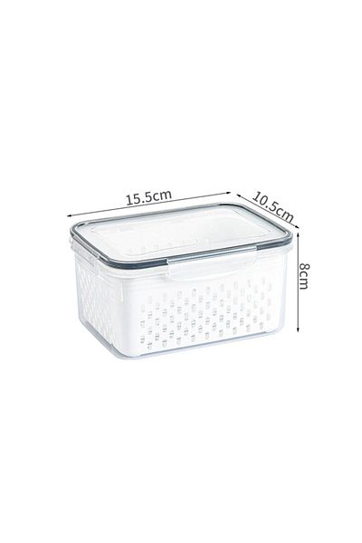 Choice 1 Pack S 3Pack Fridge Food Storage Container Set with Lids with Strainer Kitchen Storage Boxes Fruit