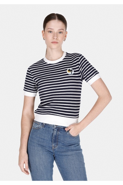 Colin's Γυναικείο λευκό μπλουζάκι Slim Fit