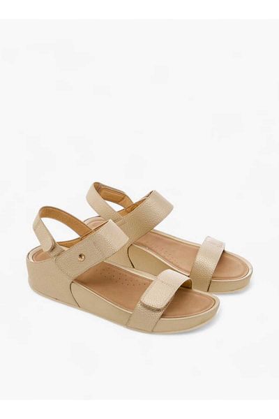 Flora Bella by Shoexpress Flora Bella Textured Strap Sandals with Hook and Loop Closure