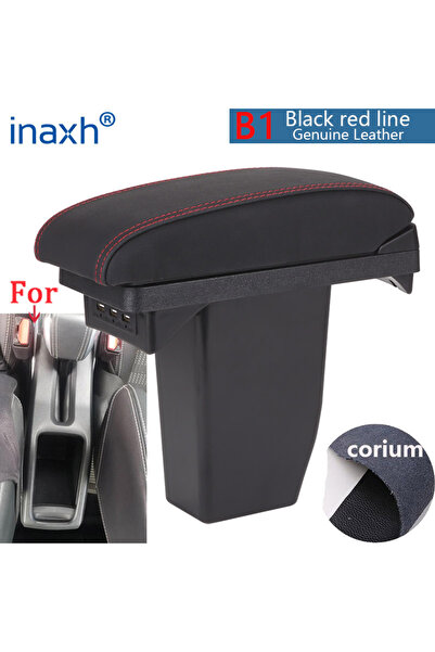 choice2 B1 Black red Corium For Peugeot 2008 Armrest box Retrofit parts Inter...