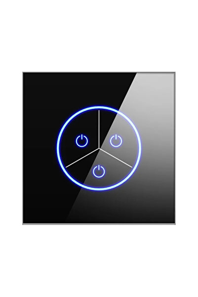 Choice1 مفاتيح Tuya Wifi الذكية 3Gang EU باللون الأسود، مفاتيح إضاءة تعمل بال...