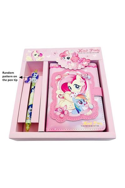 Choice Pony set-C Set, My Little Pony Cute Cartoon Notebook Gel Pen Set, Back To School, School Supplies, K