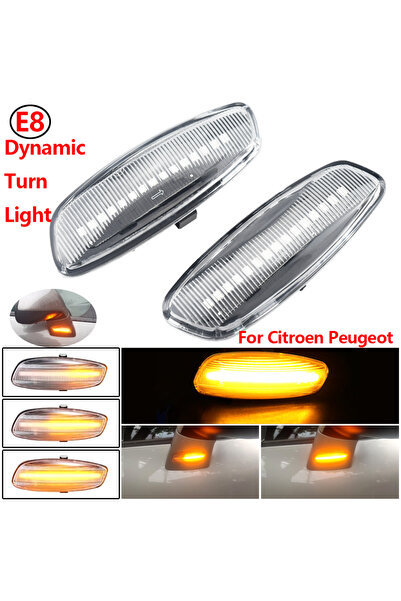Choice1 Dynamic Crystal Type 2PCS Dynamic Flowing LED Side Marker Turn Signal...
