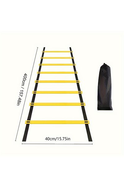 Choice 157.48inch 8 Knots 1 Set Detachable Speed Agility Training Ladder For Football, Portable Sports Equi