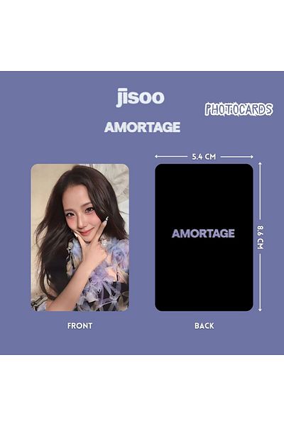 Kpop Dünyasi Blackpink Jisoo'' Amortage'' Photocards Set Purple