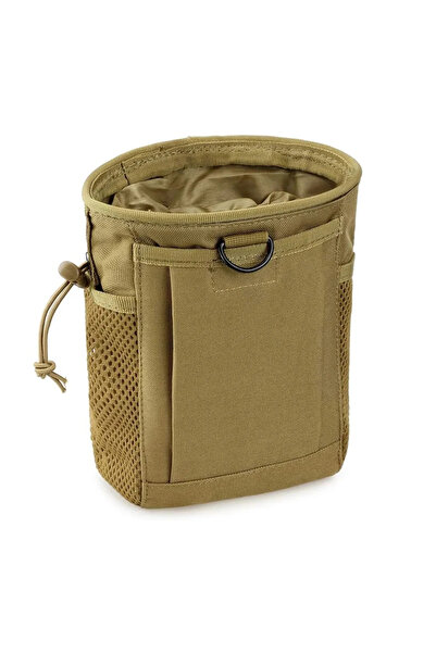 Choice حقيبة تفريغ مجلة تكتيكية من نوع كاكي مع رباط سحب وحزام عسكري قابل للتع...