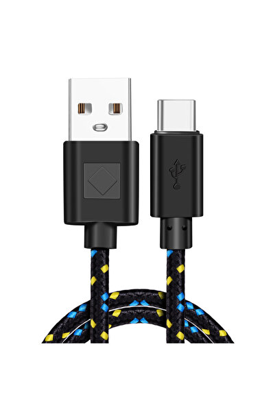 Choice كابل USB Type C أسود بطول 2 متر وشحن سريع 2.4 أمبير لهاتف Xiaomi 13 وH...