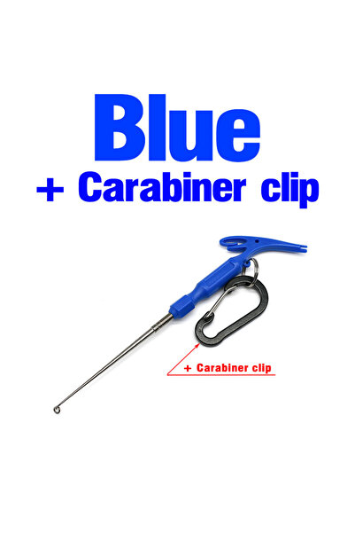 Choice أداة إزالة خطاف السمك MNFT Security Extractor من Blue and Carabiner وجهاز فصل سريع لصيد الأسماك