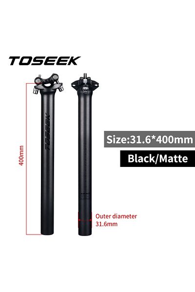 TOSEEK ZF-ONE 31.6-400mm TOSEEK ZF-One Carbon Seatpost 27.2/30.8/31.6mm Matte Black MTB/Road Bike Seat Post