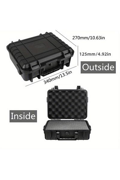 Choice 340x270x125mm 1pc Waterproof Hard Carry Case Bag Tool Case With Pre-cut Sponge Storage Box Safety Pr
