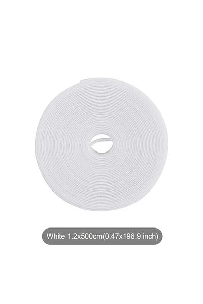 Choice WHITE 5m Self Adhesive Tape Reusable Cable Tie Wire Straps Tape DIY Accessories