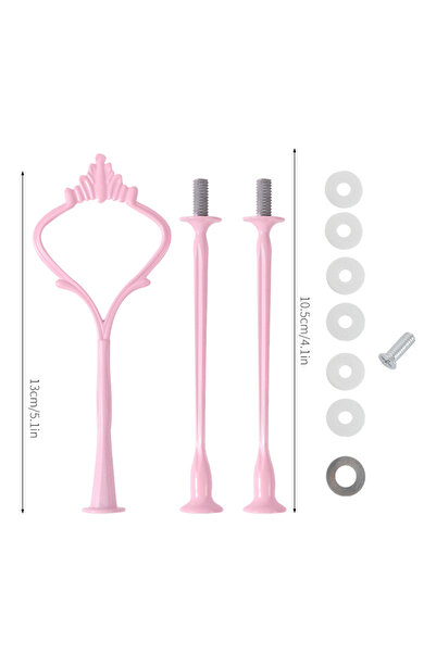 Choice حامل صواني الكيك المصنوعة من سبائك الزنك باللون الوردي على شكل فواكه، ...