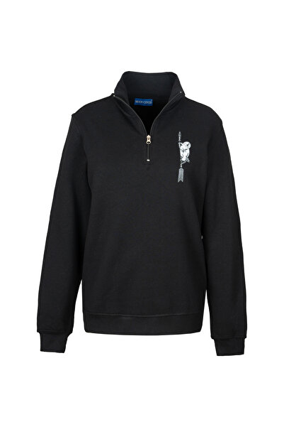 M MOONCOVER Hanorac de damă din fleece - 3 fire, detaliu cu fermoar, imprimeu leu, combinație Lover