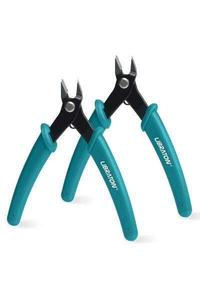 Choice1 قواطع أسلاك مقاس 5.12 بوصة، قطعتان من LIBRATON Micro Wire Cutter، قاط...