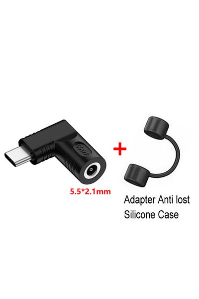 Choice موصل طاقة الكمبيوتر المحمول 5.5x2.1 إلى Type C PD 65W مقبس تيار مستمر أنثى إلى مخرج USB من النوع C ذكر شحن سريع