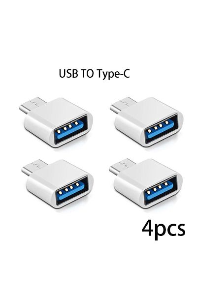 Choice White 4pcs Mini Type-c Micro To Usb Adapter 3.0 Usb-c Male Otg A Female Data Connector For Macbook