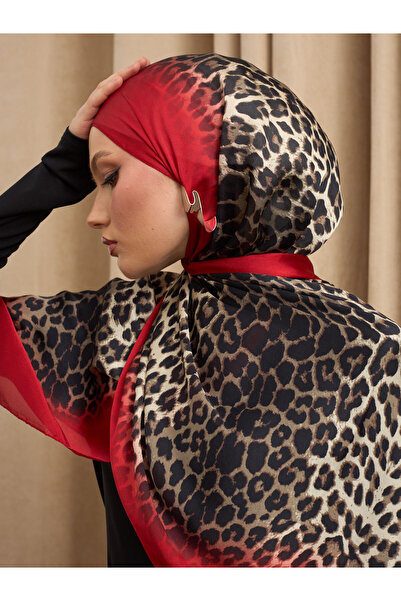 Oxygen Scarfs Touch Imported Leopard Voile Silk Shawl