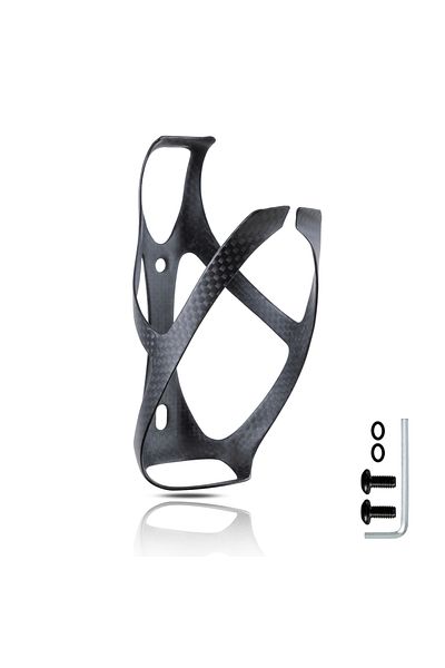 Choice Matte Black 1Pieces HUALONG No Logo 3K Carbon Fiber Bicycle Water Bottle Cage MTB Road Bike Water Bo