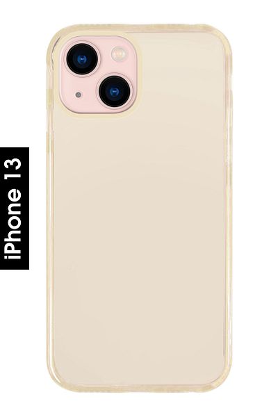 shoptocase حافظة هاتف شفافة كريمية متوافقة مع هاتف iPhone 13 مع حماية للحواف