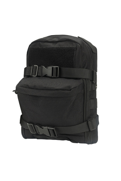 Choice حقيبة ترطيب صغيرة سوداء اللون، حقيبة ظهر تكتيكية خارجية، حامل مثانة ماء، حقيبة بسحاب للصيد في الهواء الطلق