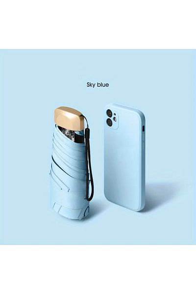 Choice SKY BLUE Xiaomi Outdoor Mini Sun Umbrella UV Protection Ultralight Folding Five-fold Umbrella Sunsha