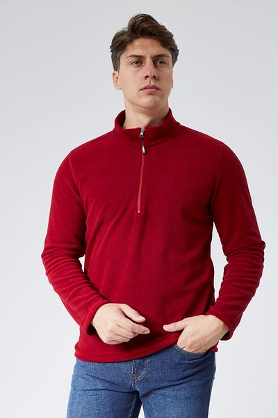 M MOONCOVER Men's Standard Fit Comfortable Cut Cold-Proof Stand Collar Fleece Sweatshirt