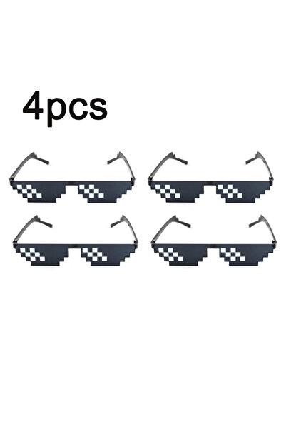 Choice 4PCS Mosaic Sunglasses Cool Party Vintage Shades Eyewear For Men Pixel...
