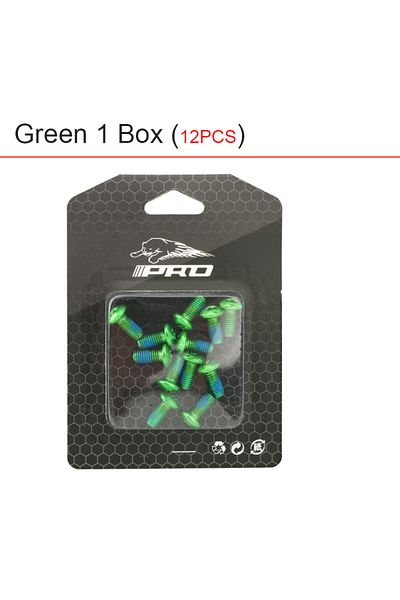 GOLDIX Green 1 Box IIIPRO Bicycle Disc Brake Rotor T25 Red/Blue/Green/Purple/Gold/Plating Screws 12Pcs Stee