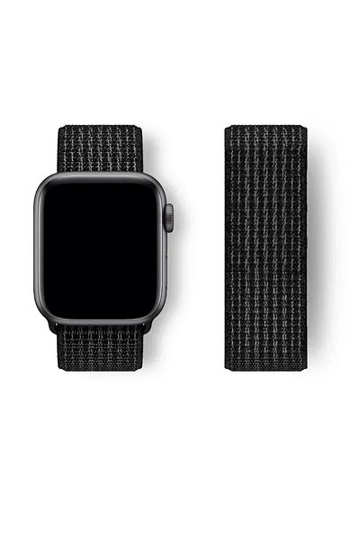 Choice 42mm-44mm-45mm-49mm Black White Nylon loop For Apple Watch Band Ultra-2 49mm 44mm 40mm 45mm 41mm Spo