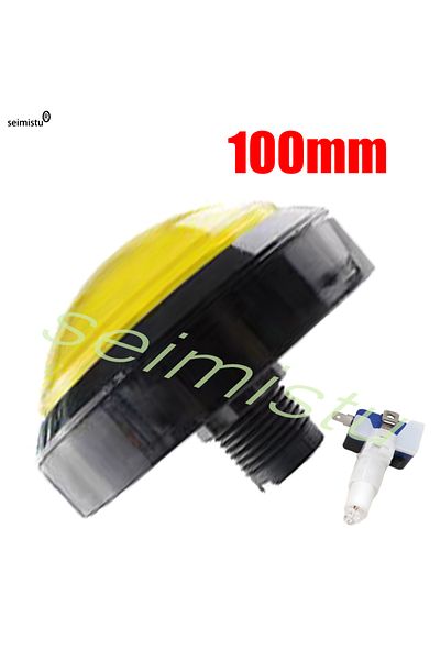 Choice 100mm yellow 100mm Light Big Push Button Illuminated Led Answerer Switch Video Rhythm Of Music Game