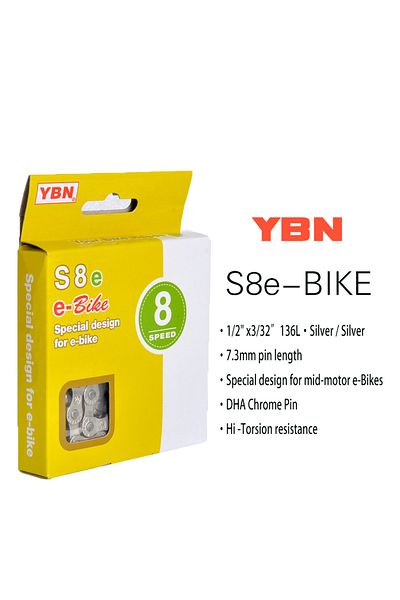 Choice E-Bike S8e 136L YBN E-Bike Chain 8 9 10 11 12 Speed Velocidade Special Design 136 Links Chains 9V 10