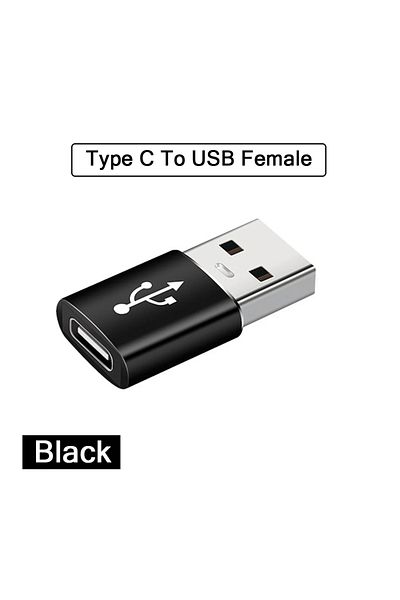 Choice أسود D 2 قطعة 2 قطعة USB 3.0 إلى Type C OTG موصل محول شاحن Type-C إلى USB ذكر إلى Type-c محول