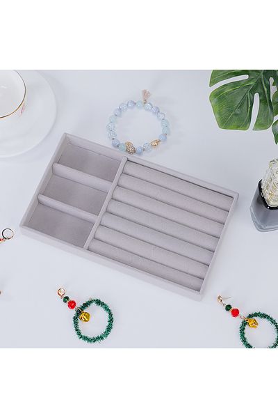 Choice 2-in-1 tray 1pc, Flocking Jewelry Box Jewelry Tray, Suitable For: All Kinds of Jewelry Storage.