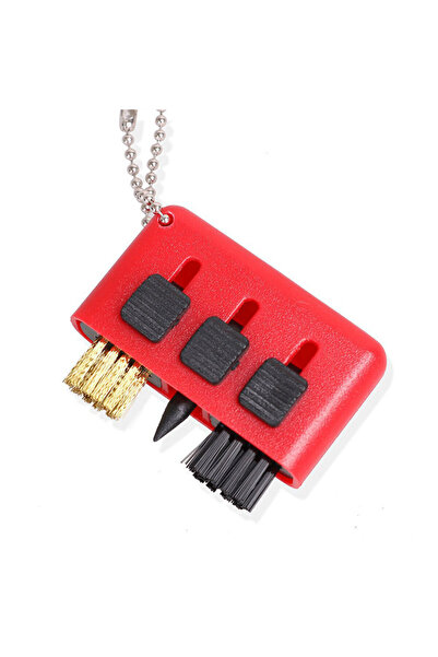 Choice فرشاة تنظيف مضارب الجولف الحمراء 3 في 1، ملحقات تدريب محمولة لمضارب ال...