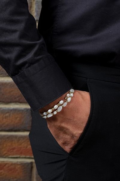 Ssilhoutte Doğaltaş Purity and Energy Balance: Stylish Combination with Pearl, Hematite, Moon Stone