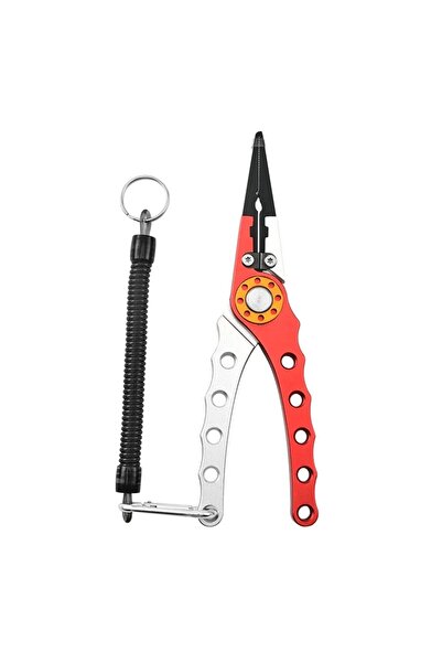 Choice كماشة صيد حمراء متعددة الوظائف، مقص من سبائك الألومنيوم، مزيل خطاف، 15...