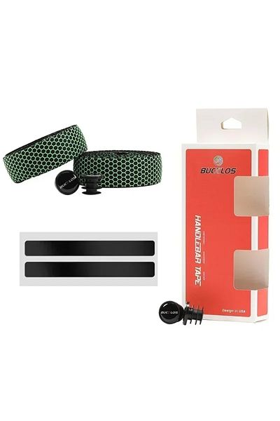 BUCKLOS Green Road Bike Tapes Silicone Bike Handlebar Cover Soft Anti-slip Bike Handlebar Tapes Band