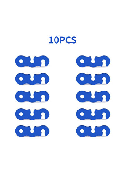 Choice مجموعة من 10 قطع من حبل خيمة التخييم القابل للتعديل من النوع S مع مشبك تثبيت للتخييم في الهواء الطلق