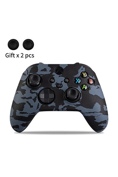 TECTINTER Camo-Black Soft Silicone Case For Xbox Series X/S Controller Protective Skin Gamepad Accessories Thu